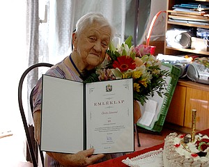 90 éves Ötvös Jánosné