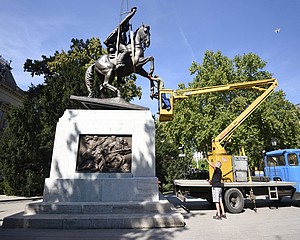 Restaurálták Magyarország legnagyobb első világháborús szobrát
