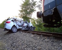 Elcsapott a vonat egy autót Kishomoknál