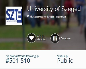 Jó híre van a világban a Szegedi Tudományegyetemnek