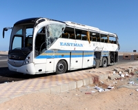 A busz még mindig a tragédia helyszínén van