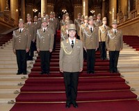 Vásárhelyi katonazenészek az Országházban 